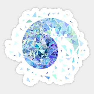 Abstract wave in blue Sticker